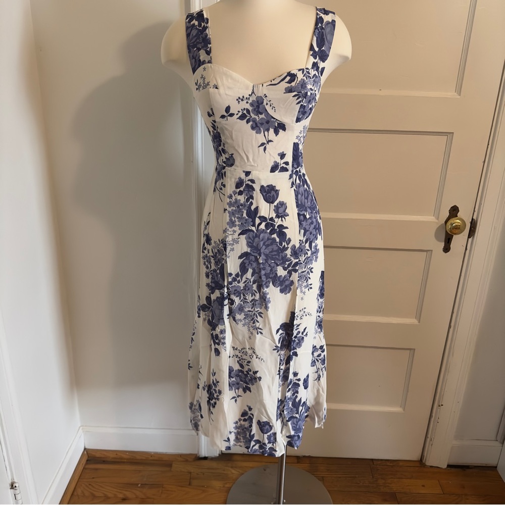 Blue floral Reformation Dress